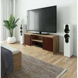 SZAFKA RTV 140 cm 2D 1P SONOMA / WENGE