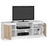 SZAFKA RTV 140 cm 2D 1P BIAŁA / SONOMA