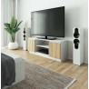 SZAFKA RTV 140 cm 2D 1P BIAŁA / SONOMA