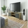 KOMODA RTV K140 2D 1P CLP DĄB ARTISAN / SZARY