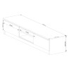 KOMODA RTV K160 CLP DĄB ARTISAN / SZARY