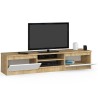 KOMODA RTV K160 CLP DĄB ARTISAN / BIAŁY