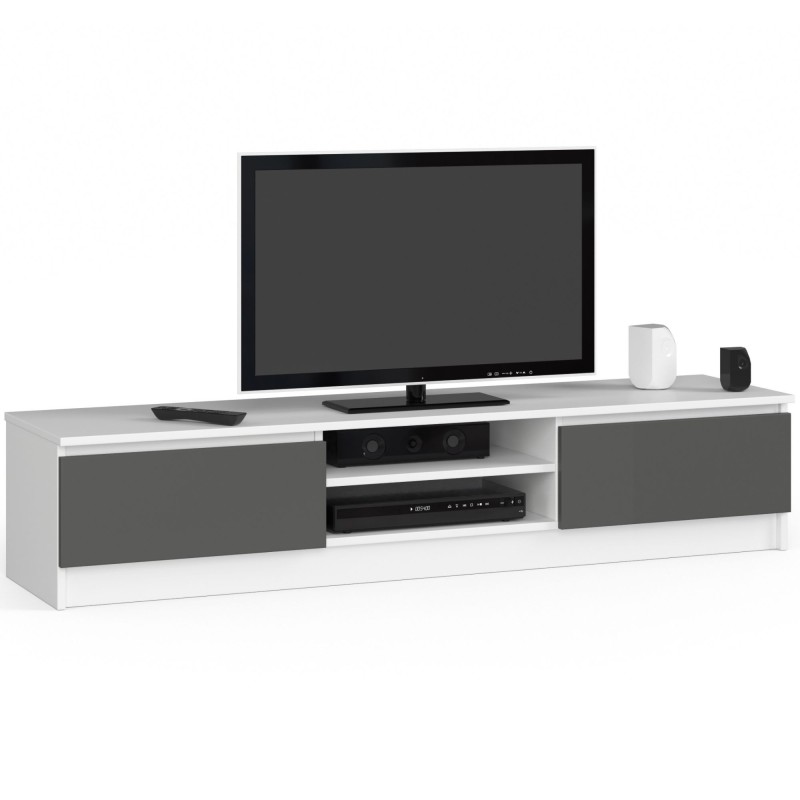 KOMODA RTV K160 CLP BIAŁY / SZARY KOMODA RTV K160 CLP BIAŁY / SZARY