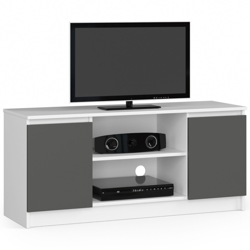 KOMODA RTV K120 2D 1P CLP BIAŁY / SZARY KOMODA RTV K120 2D 1P CLP BIAŁY / SZARY