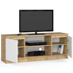 KOMODA RTV K140 2D 1P CLP DĄB ARTISAN / BIAŁY