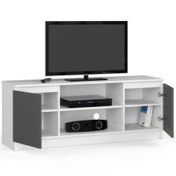 KOMODA RTV K140 2D 1P CLP BIAŁY / SZARY