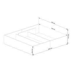 ŁÓŻKO PODNOSZONE CLP 180x200 OSKRZYNIA + STELAŻ SONOMA