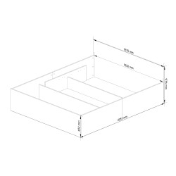 ŁÓŻKO PODNOSZONE CLP 160x200 OSKRZYNIA + STELAŻ SONOMA