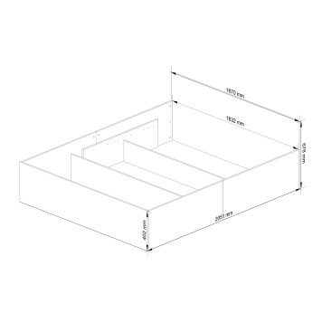 ŁÓŻKO PODNOSZONE CLP 160x200 OSKRZYNIA + STELAŻ BIAŁE