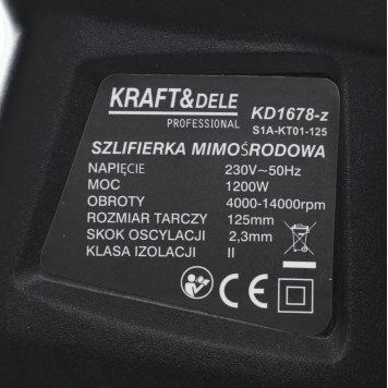 SZLIFIERKA MIMOŚRODOWA KING SERIES KD1678-Z
