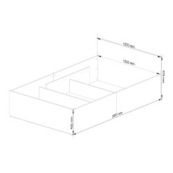 ŁÓŻKO PODNOSZONE CLP 120x200 OSKRZYNIA + STELAŻ BIAŁE
