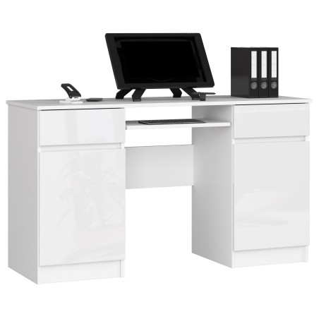 BIURKO CLP A5 2D 2SZ PK BIAŁY POŁYSK