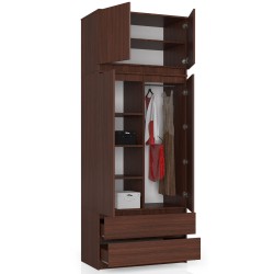 Nadstawka na szafę S 90 cm - wenge - 2 drzwi