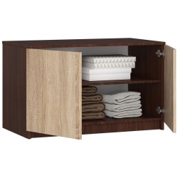 Nadstawka na szafę S 90 cm - wenge-dąb sonoma - 2 drzwi