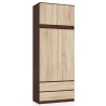 Nadstawka na szafę S 90 cm - wenge-dąb sonoma - 2 drzwi