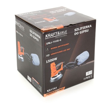 SZLIFIERKA DO GIPSU GŁADZI TYNKÓW 1500W LED KD1741