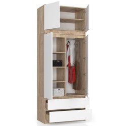 NADSTAWKA DO SZAFY S90 2D 2SZ CLP SONOMA / BIAŁA