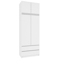 NADSTAWKA NA SZAFĘ S 90 cm BIAŁA 2 DRZWI