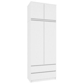 NADSTAWKA NA SZAFĘ S 90 cm BIAŁA 2 DRZWI