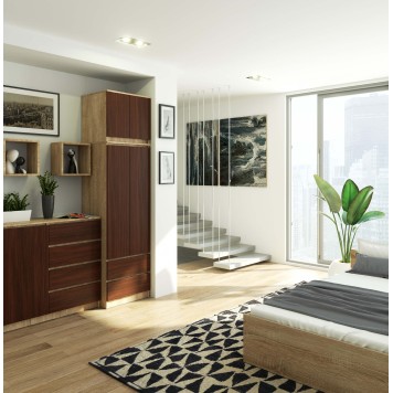 NADSTAWKA DO SZAFY S60 STAR DĄB SONOMA/WENGE