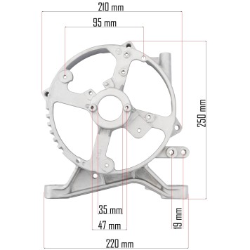 Wspornik tylny do agregatu PM-AGR-6500/7500-WT