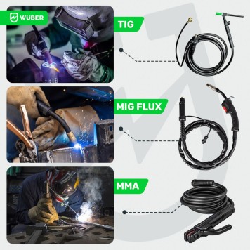 Poste machine à souder à onduleur MIG FLUX MMA TIG Wuber