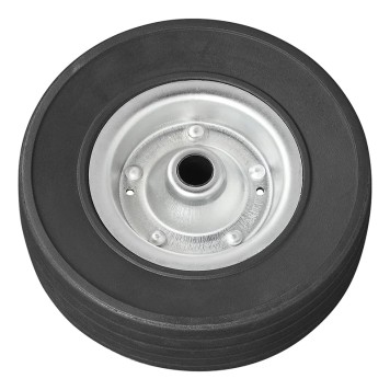 Roulette roue jockey jante métal avec pneu caoutchouc 220 x 65 mm 300 kg