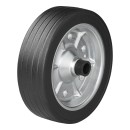 Roulette roue jockey jante métal grande avec pneu caoutchouc 220 x 65 mm 300 kg