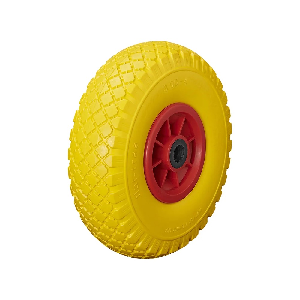 Roue PU avec jante plastique 10" 3.00-4 Roue PU avec jante plastique 10" 3.00-4