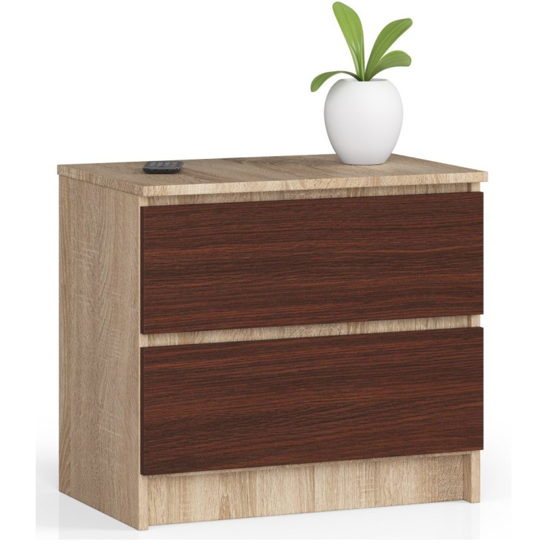 KOMODA K60 2SZ CLP DĄB SONOMA / VENGE KOMODA K60 2SZ CLP DĄB SONOMA / VENGE