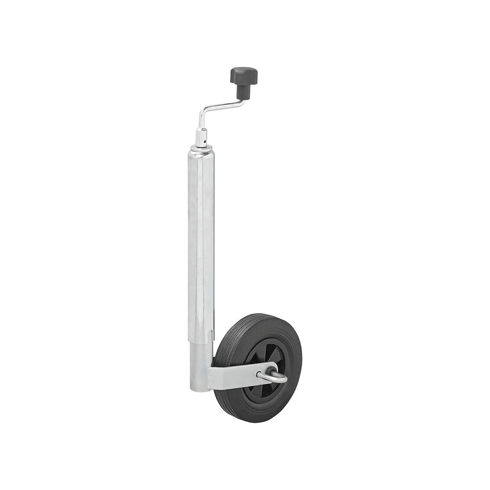 Roue jockey 48 mm jante plastique avec pneu caoutchouc 200 x 50 mm et fonction de freinage Roue jockey 48 mm jante plastique avec pneu caoutchouc 200 x 50 mm et fonction de freinage