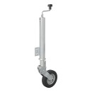 Roue jockey 60mm jante métal avec pneu caoutchouc 200x60mm pliable
