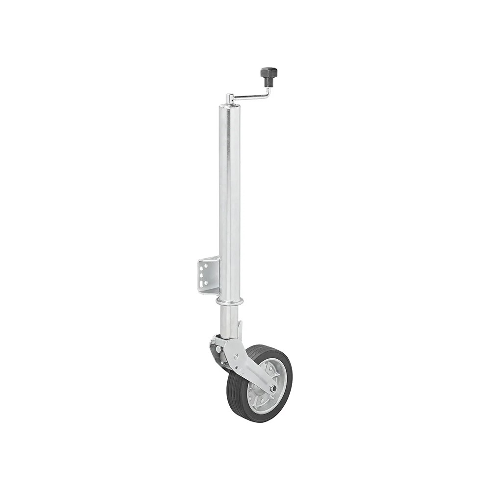 Roue jockey 570/60 mm jante métal grande avec pneu caoutchouc 220 x 65 mm pliable 300 kg