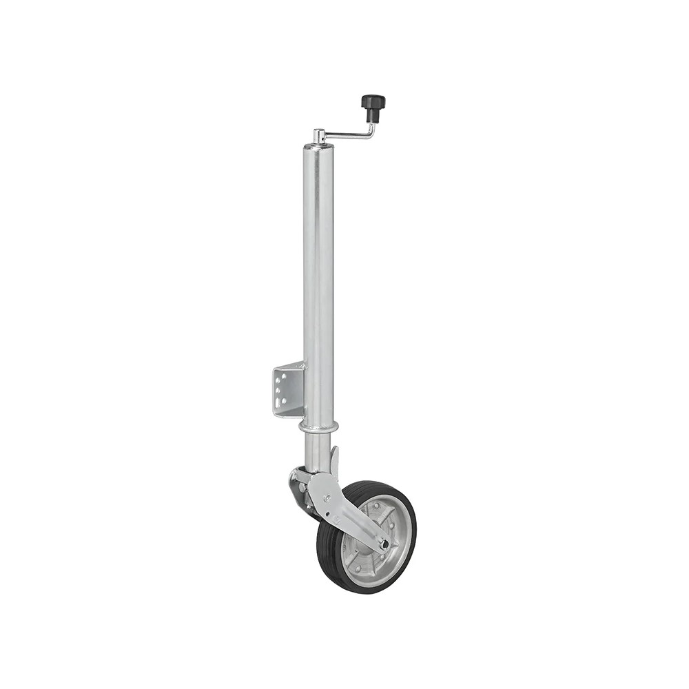Roue jockey 570/60 mm jante métal grande avec pneu caoutchouc 220 x 65 mm pliable 500 kg Roue jockey 570/60 mm jante métal grande avec pneu caoutchouc 220 x 65 mm pliable 500 kg