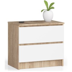 KOMODA K60 2SZ CLP DĄB SONOMA / BIAŁY