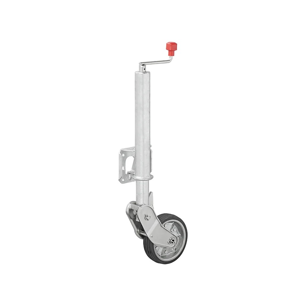 Roue jockey 60 mm jante métal avec pneu caoutchouc 200 x 50 mm pliable 500 kg
