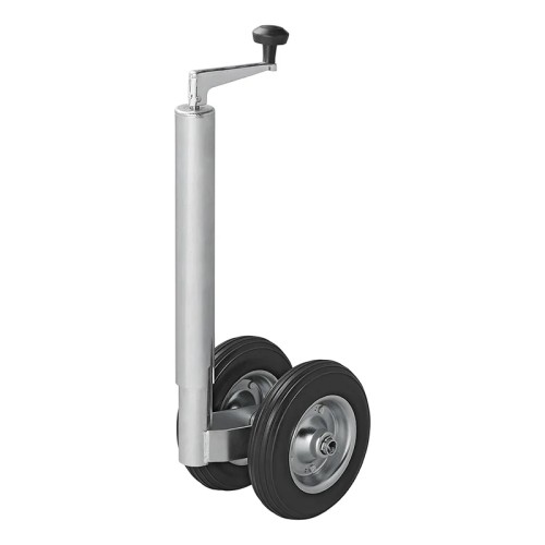 Roue jockey double 48 mm, avec pneus en PU solide, 200 x 50 mm