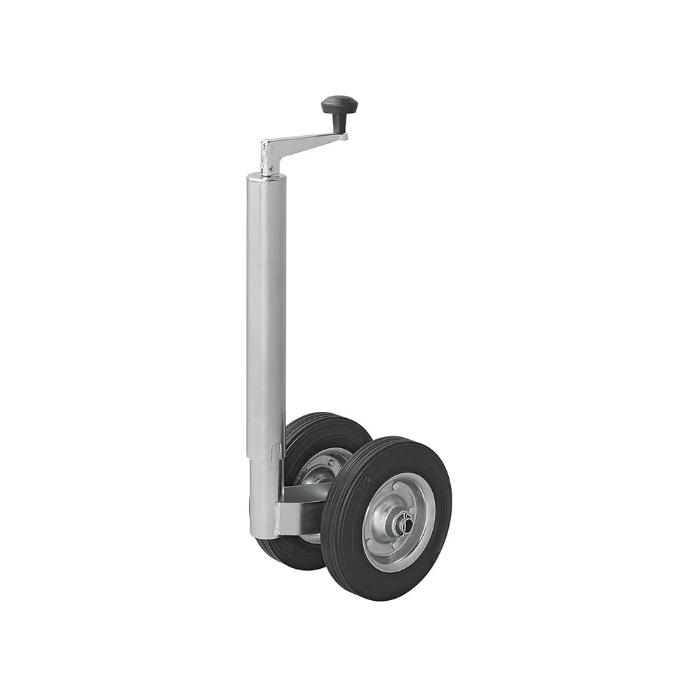 Roue jockey double 48 mm avec pneus en caoutchouc naturel solide 200 x 50 mm Roue jockey double 48 mm avec pneus en caoutchouc naturel solide 200 x 50 mm