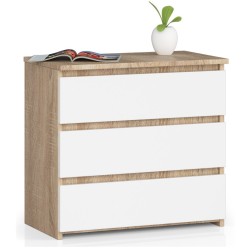 KOMODA CL3 3SZ CLP PK DĄB SONOMA / BIAŁY
