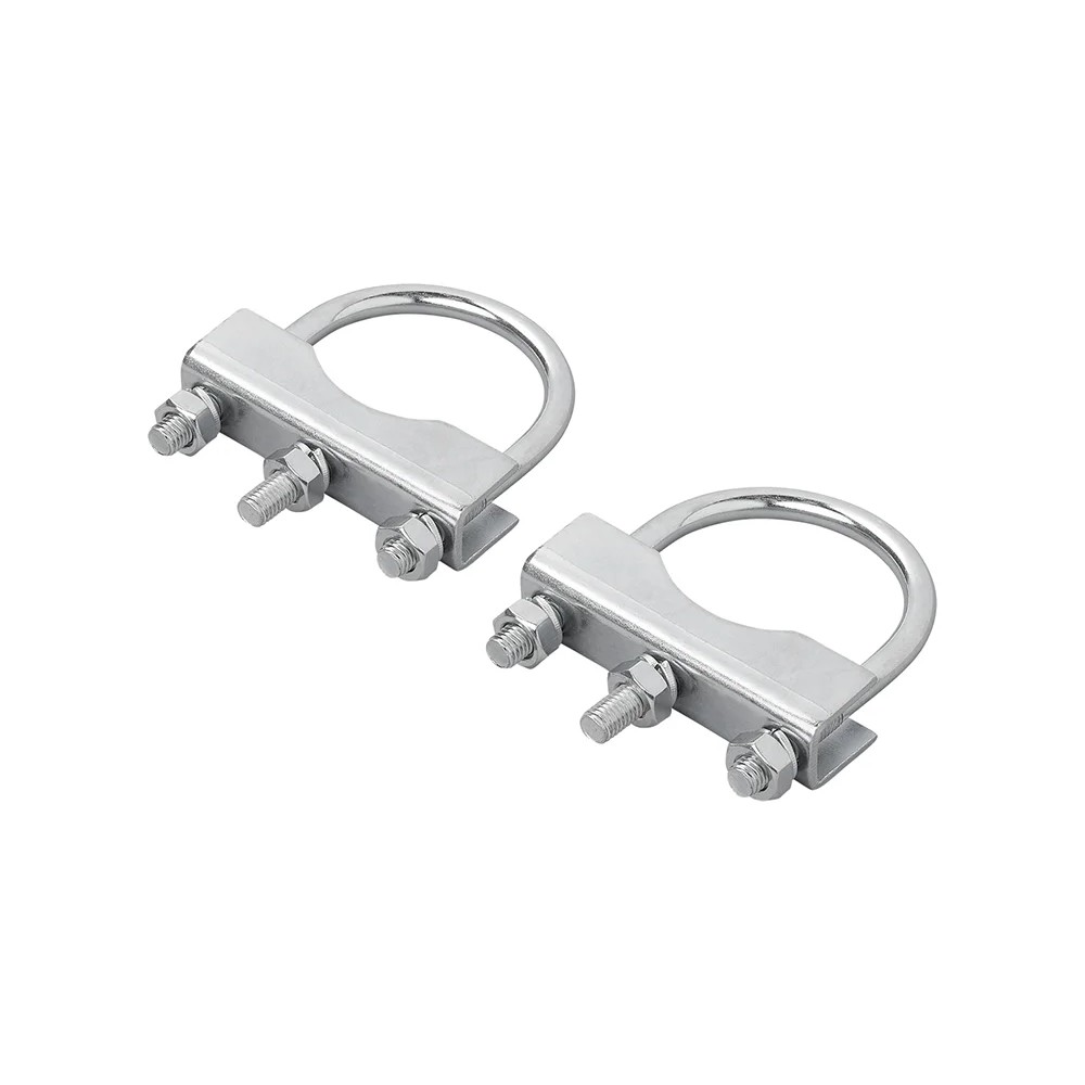 Etrier de fixation en U ronde 60/70mm pour collier roue jockey - jeu de 2 pièces Etrier de fixation en U ronde 60/70mm pour collier roue jockey - jeu de 2 pièces