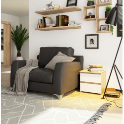 KOMODA CL2 2SZ CLP DĄB SONOMA / BIAŁY