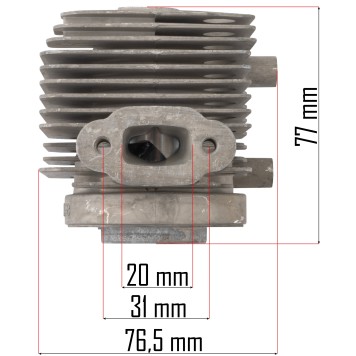 Cylinder tłok zestaw do dmuchawy RTODL0057-CT