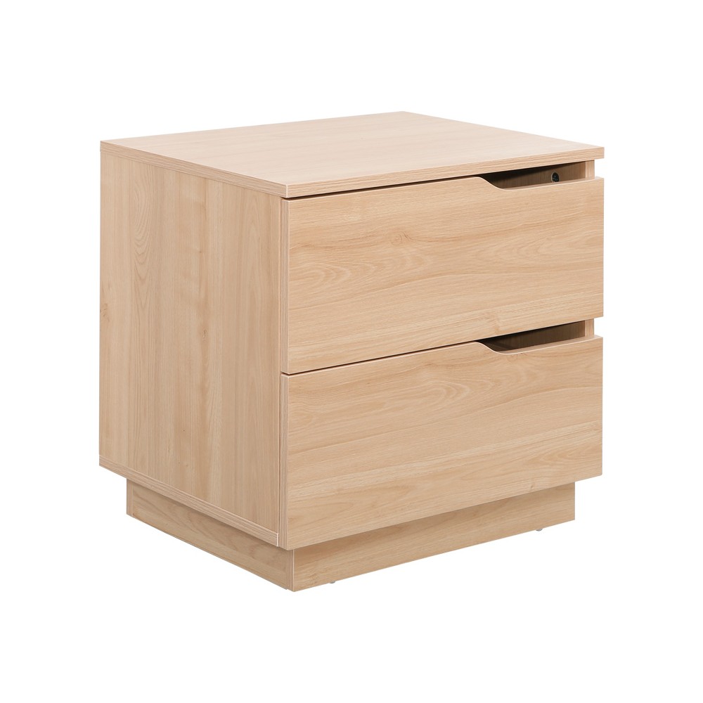 Table de chevet en bois marron 2 tiroirs 48x40x48 cm
Table de chevet en bois marron 2 tiroirs 48x40x48 cm