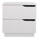 Verena I bedside table pakoworld in white shade 48x40x48cm