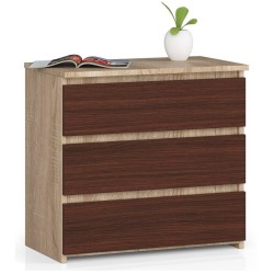 KOMODA CL3 3SZ CLP DĄB SONOMA / WENGE