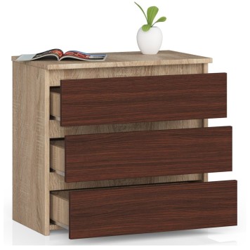 KOMODA CL3 3SZ CLP DĄB SONOMA / WENGE