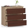 KOMODA CL3 3SZ CLP DĄB SONOMA / WENGE