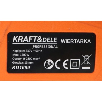 WIERTARKA ELEKTRYCZNA 1200W 0-2880min 13mm KD1699