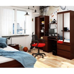 BIURKO KOMPUTEROWE 90 cm PIKSEL PRAWE WENGE