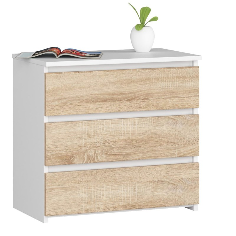 SZAFKA NOCNA CL3 60 cm PK BIAŁA / SONOMA SZAFKA NOCNA CL3 60 cm PK BIAŁA / SONOMA